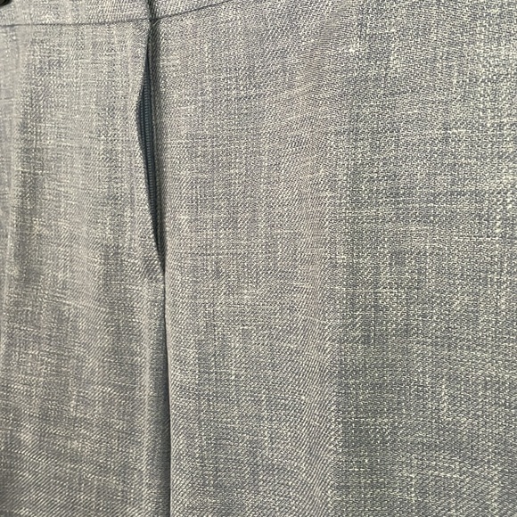 Lafayette 148 | Blue Denim Pattern Barrow Pants - Picture 2 of 7